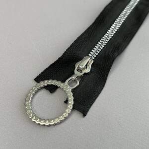 80 см-тракторная молния Т5 с декоративным пуллером - черная