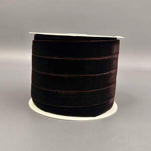 Бархатная лента декоративная 2 см 46 м - шоколадный