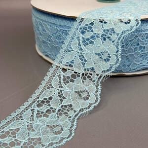 Кружево гипюровое 6 см - голубой (#7)