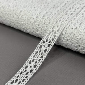 Хлопковое кружево (лен) 1,4 см - Белый (М5453-2)