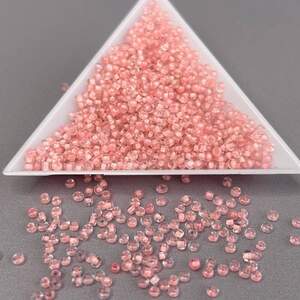 #12/0 Бисер китайский мелкий, 450 г - розовый глянцевый