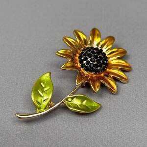 Брошь Подсолнух металл Брошь Подсолнух металл
