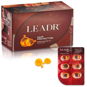 Витаминные капсулы для восстановления волос Leadr с женьшенем и медом, 6шт1мл