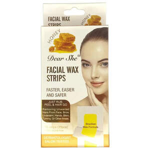 Восковые полоски для депиляции лица с медом Dear She, 20 шт Восковые полоски для депиляции лица с медом Dear She, 20 шт