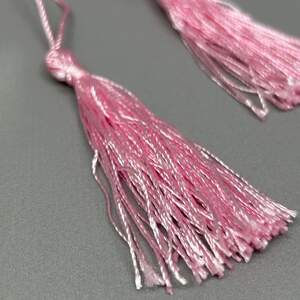 Декоративные кисточки для рукоделия 13 см - розовые