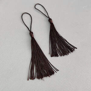 Декоративные кисточки для рукоделия 13 см - темный коричневый Декоративные кисточки для рукоделия 13 см - темный коричневый