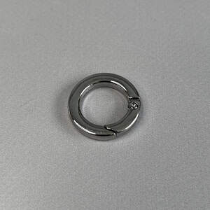 Карабин-кольцо для сумки 15 мм, никель - 2,5 см