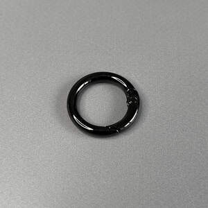 Карабин-кольцо для сумки 15 мм, темный никель - 2,5 см