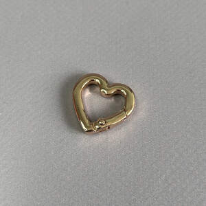 Карабин-сердце для сумки 22 мм, золото