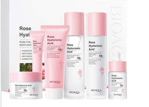 Подарочный набор косметики для лица 6в1 Bioaqua Rose с гиалуроновой кислотой