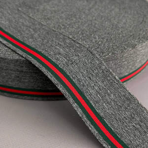 Резинка поясная двухсторонняя 5 см серый меланж