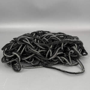 Стразовый кант, силиконовый 5 мм - черный (темный камень)