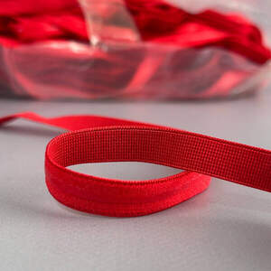 Резинка для бретель 1,2см с силиконом - красный