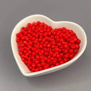 #6/0 Бисер китайский крупный, 450 г - красный матовый (ТТ-128) #6/0 Бисер китайский крупный, 450 г - красный матовый (ТТ-128)