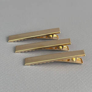 (10 шт) Заколка-заготовка уточка плоская 4,6 см - золото (10 шт) Заколка-заготовка уточка плоская 4,6 см - золото