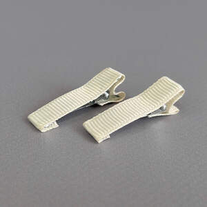 (10 шт) Заколка-заготовка уточка с репсовой лентой 3,5 см - кремовый (10 шт) Заколка-заготовка уточка с репсовой лентой 3,5 см - кремовый