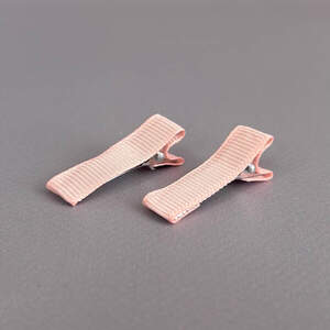 (10 шт) Заколка-заготовка уточка с репсовой лентой 3,5 см - персиковый (10 шт) Заколка-заготовка уточка с репсовой лентой 3,5 см - персиковый