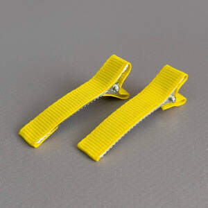 (10 шт) Заколка-заготовка уточка с репсовой лентой 4,7 см - желтый (10 шт) Заколка-заготовка уточка с репсовой лентой 4,7 см - желтый
