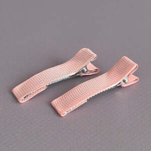 (10 шт) Заколка-заготовка уточка с репсовой лентой 4,7 см - персиковый (10 шт) Заколка-заготовка уточка с репсовой лентой 4,7 см - персиковый