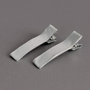 (10 шт) Заколка-заготовка уточка с репсовой лентой 4,7 см - светло серый (10 шт) Заколка-заготовка уточка с репсовой лентой 4,7 см - светло серый