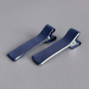 (10 шт) Заколка-заготовка уточка с репсовой лентой 4,7 см - синий темный (10 шт) Заколка-заготовка уточка с репсовой лентой 4,7 см - синий темный