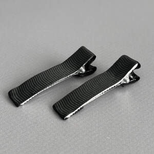 (10 шт) Заколка-заготовка уточка с репсовой лентой 4,7 см - черный (10 шт) Заколка-заготовка уточка с репсовой лентой 4,7 см - черный