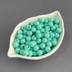 (20 гр) Пластиковые гладкие бусины 8 мм - мятный (20 гр) Пластиковые гладкие бусины 8 мм - мятный
