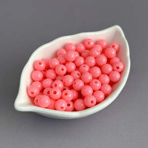 (20 гр) Пластиковые гладкие бусины 8 мм - персиковый (20 гр) Пластиковые гладкие бусины 8 мм - персиковый