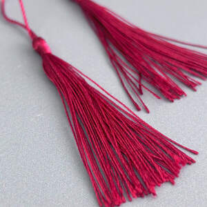 Декоративные кисточки для рукоделия 13 см - бордовый
