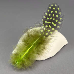 Перья куриные для рукоделия 5-10 см, 50шт - лайм