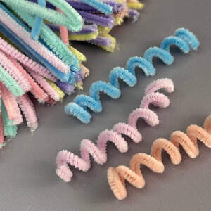 Пушистая проволока (синель) 30см - пастель микс