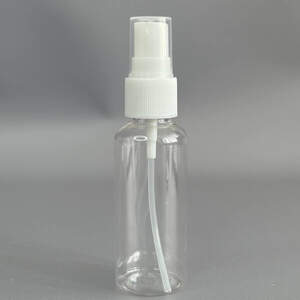 Флакон пластиковый с распылителем Ø32 мм, h -113 мм, объем - 50 мл - прозрачный Флакон пластиковый с распылителем Ø32 мм, h -113 мм, объем - 50 мл - прозрачный