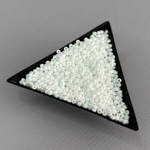 #12/0 Бисер китайский мелкий, 450 г - белый матовый