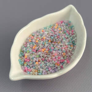 #12/0 Бисер китайский мелкий, 450 г - пастельный микс #12/0 Бисер китайский мелкий, 450 г - пастельный микс