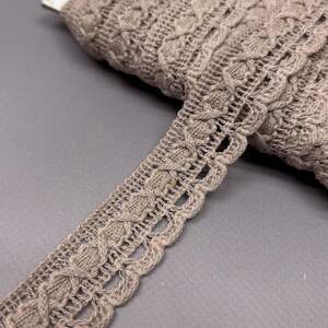 #2094 - Тесьма макраме вязаная 2.8 см - кофейный #2094 - Тесьма макраме вязаная 2.8 см - кофейный