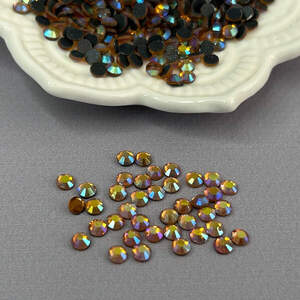 10г- Термоклеевые стразы (dmc Китай) SS16 (4мм) - Crystal розовый AB