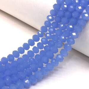 Бусины хрустальные рондель 8х6мм, нить-60 шт, сиреневый матовый