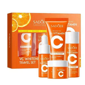Дорожный набор косметики для лица 4в1 Sadoer Vitamin C