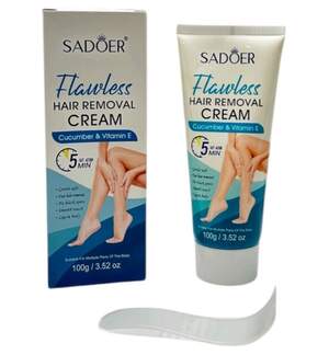 Крем для депиляции с экстрактом огурца и витамином E Sadoer, 100g