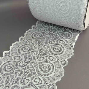 Кружево стрейч 18см Моника - белоснежное Кружево стрейч 18см Моника - белоснежное