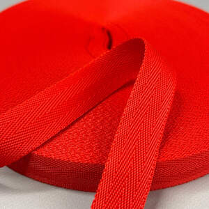 Стропа сумочная-ременная Елочка, 2,5 см средняя жесткость - красная