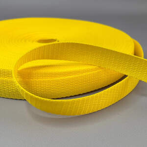 Стропа сумочная-ременная, 2,5 см средняя жесткость - желтый