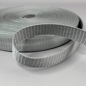 Стропа сумочная-ременная, 2,5 см средняя жесткость - серая