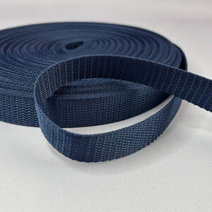 Стропа сумочная-ременная, 2,5 см средняя жесткость - синий темный Стропа сумочная-ременная, 2,5 см средняя жесткость - синий темный