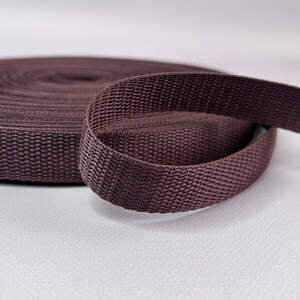 Стропа сумочная-ременная, 2,5 см средняя жесткость - шоколадный
