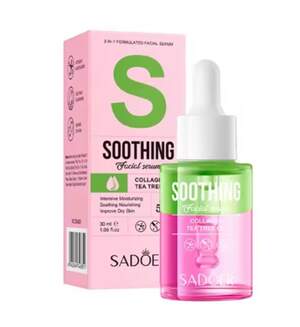 Двухфазная восстановительная сыворотка для лица Sadoer с коллагеном и чайным деревом, 30 мл Двухфазная восстановительная сыворотка для лица Sadoer с коллагеном и чайным деревом, 30 мл