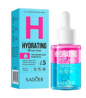 Двухфазная увлажняющая сыворотка для лица Sadoer с гиалуроновой кислотой и маслом шиповника, 30 мл Двухфазная увлажняющая сыворотка для лица Sadoer с гиалуроновой кислотой и маслом шиповника, 30 мл