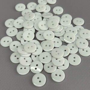 10 шт - Пуговицы рубашечные Ø-12,5 мм(20L) плоские - белый 10 шт - Пуговицы рубашечные Ø-12,5 мм(20L) плоские - белый