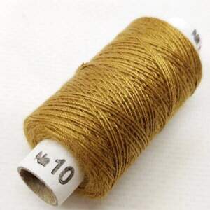 Нитки джинсовые, высокой прочности #10, золотые темные col. 039