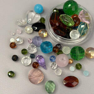 (150 гр) Бусины стеклянные Микс цветов и размеров - цветной (150 гр) Бусины стеклянные Микс цветов и размеров - цветной